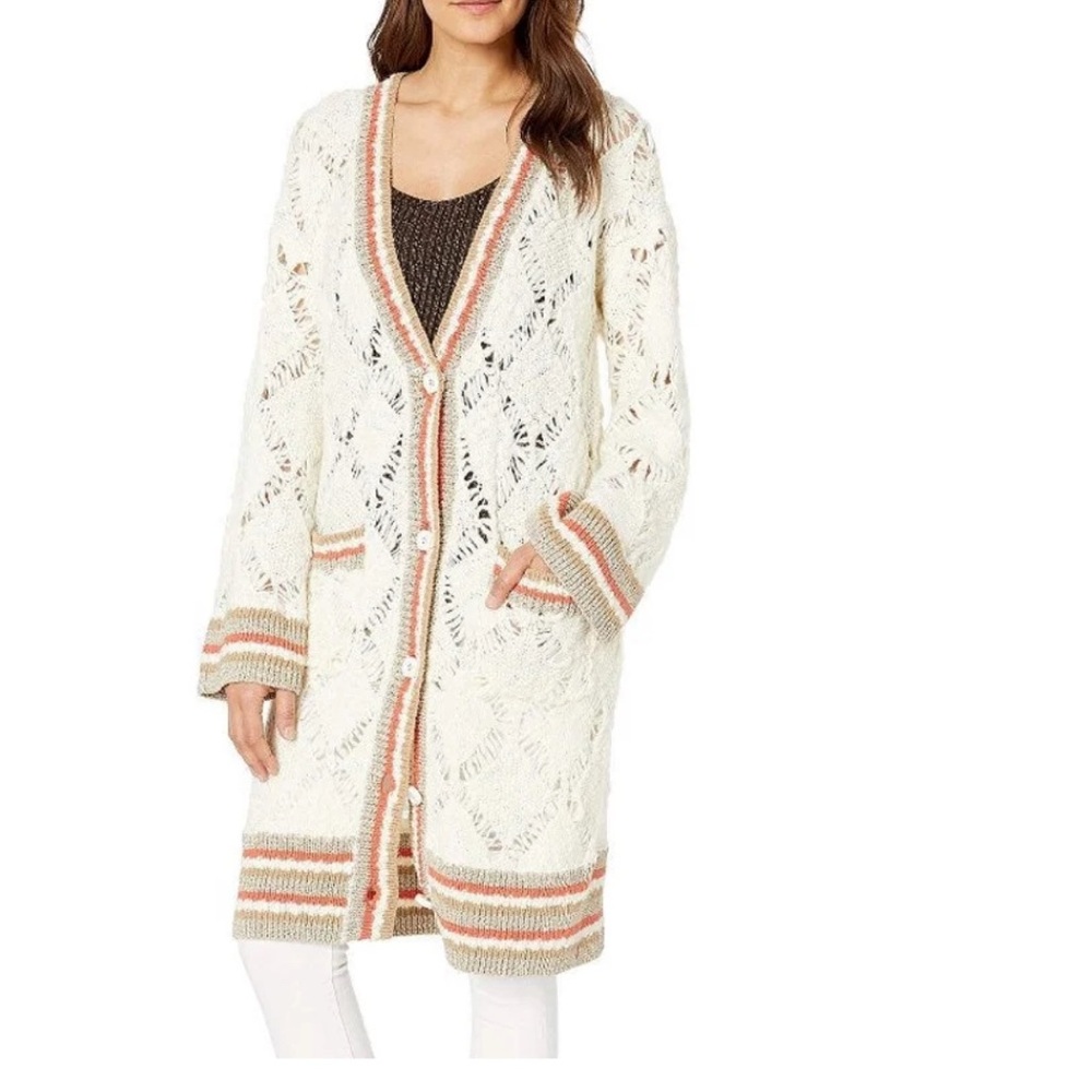 Juicy Couture Cream and Tan Knit Sweater